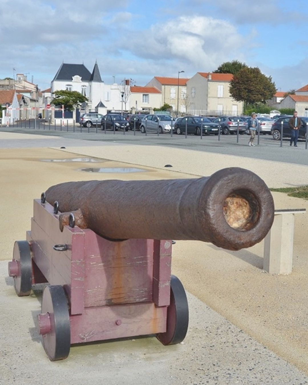 Ramadan cannon firing near clock tower